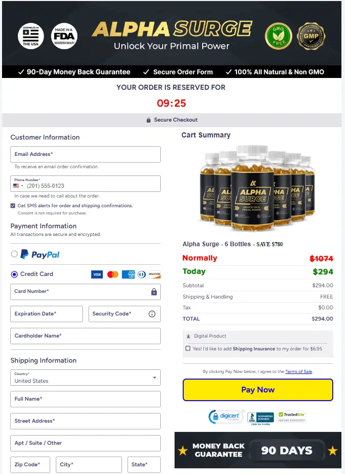 Alpha Surge Purchase Page